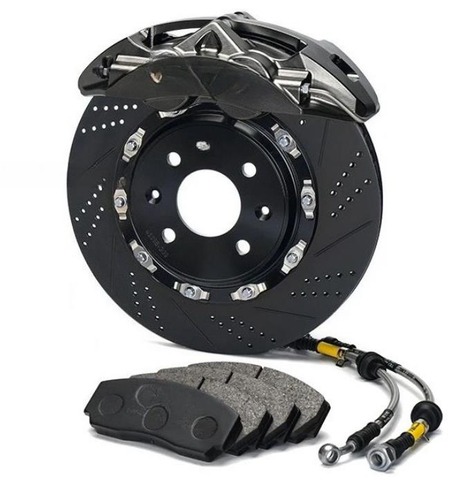 TEI Big Brake Kit P42-Super 4 Pot Split Caliper With 286/296 High Carbon Iron Disc Auto Brake System for 15/16 Inch Car Rim